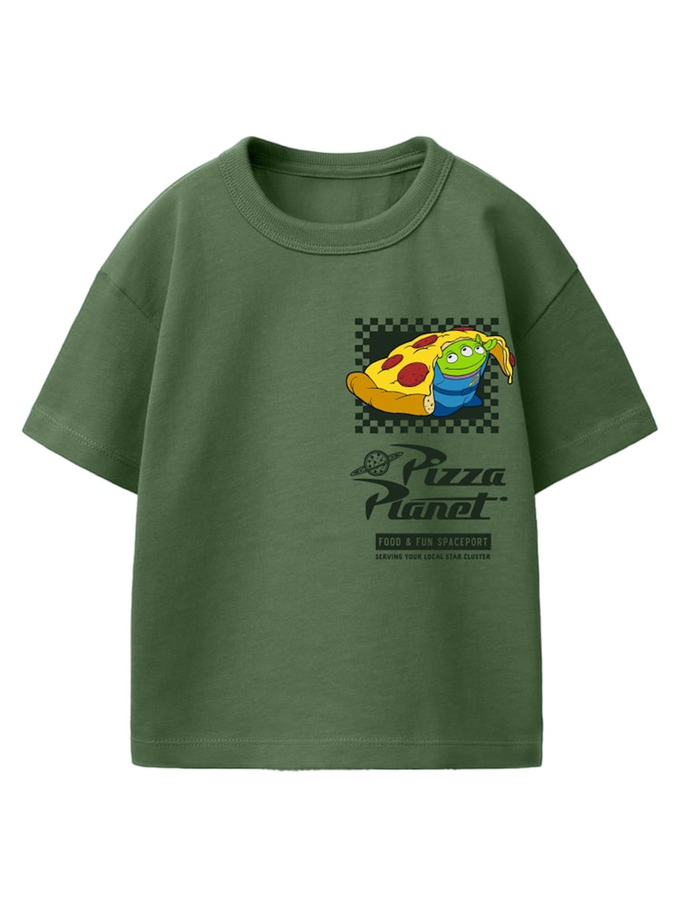 Rags & Rascals Green Disney Toy Story Pizza Planet Alien T-Shirt - Image 1 of 3 Rags & Rascals Green Disney Toy Story Pizza Planet Alien T-Shirt - Image 1 of 3