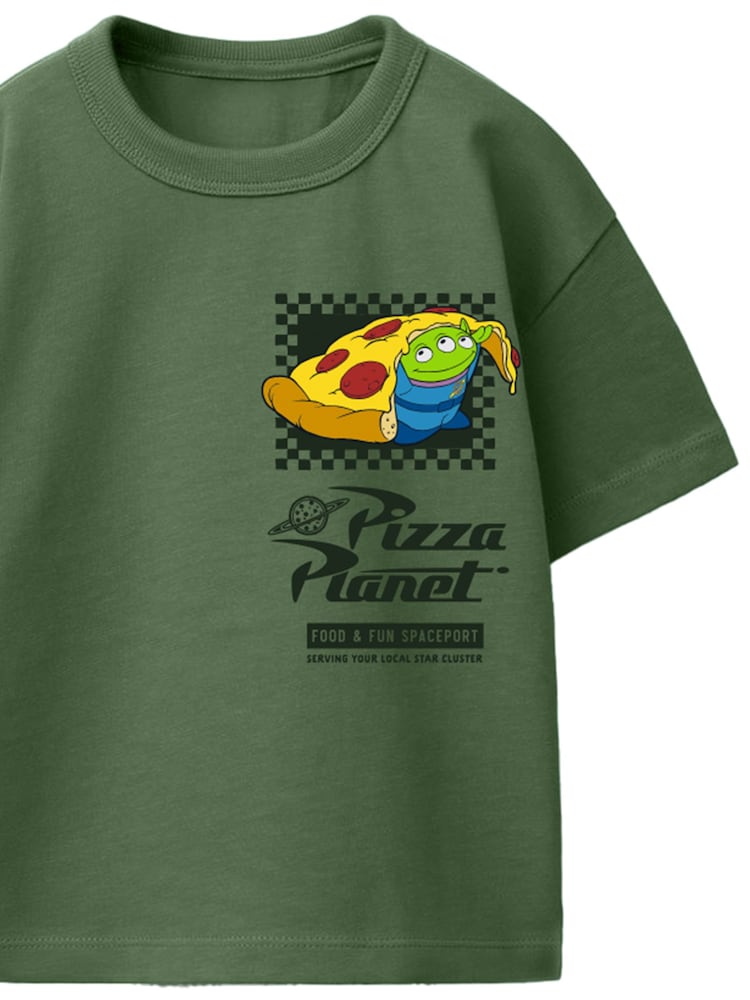 Rags & Rascals Green Disney Toy Story Pizza Planet Alien T-Shirt - Image 2 of 3 Rags & Rascals Green Disney Toy Story Pizza Planet Alien T-Shirt - Image 2 of 3