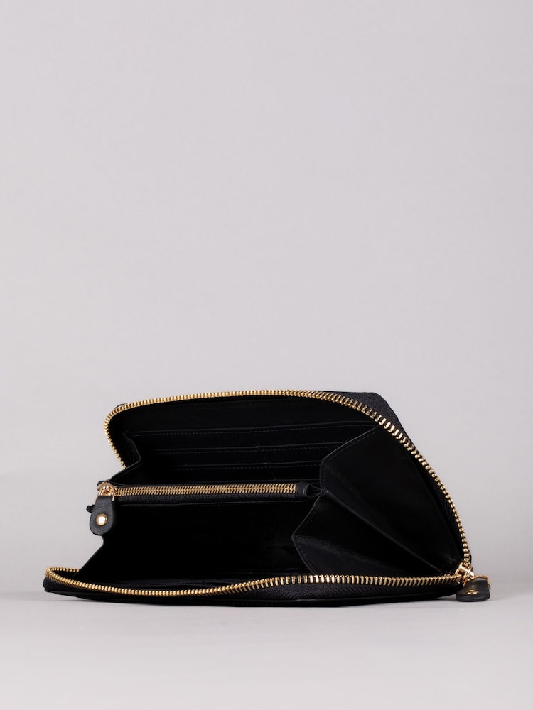 Lakeland Leather Black Large Icon Leather Zip Purse - Image 2 of 5