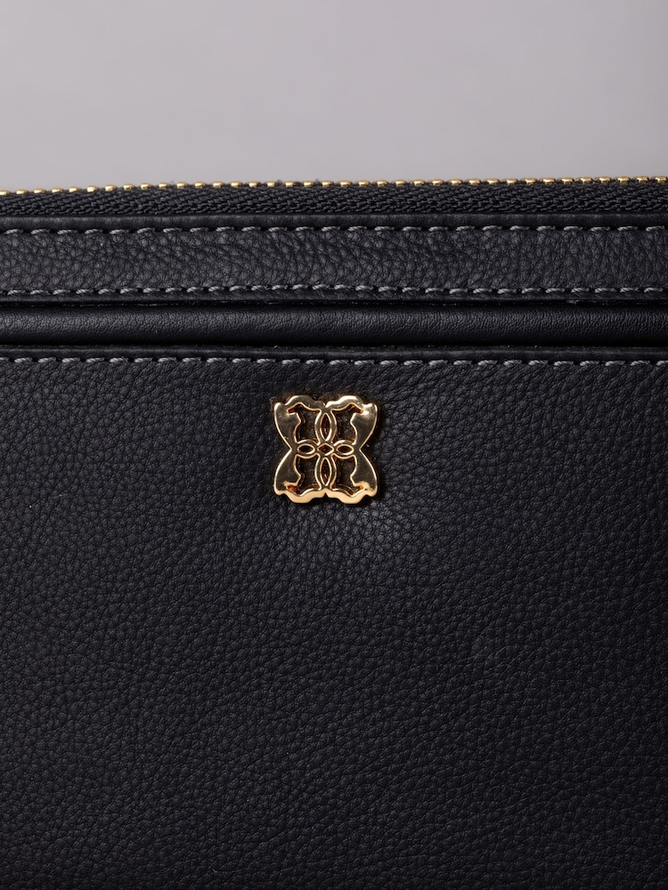 Lakeland Leather Black Large Icon Leather Zip Purse - Image 5 of 5