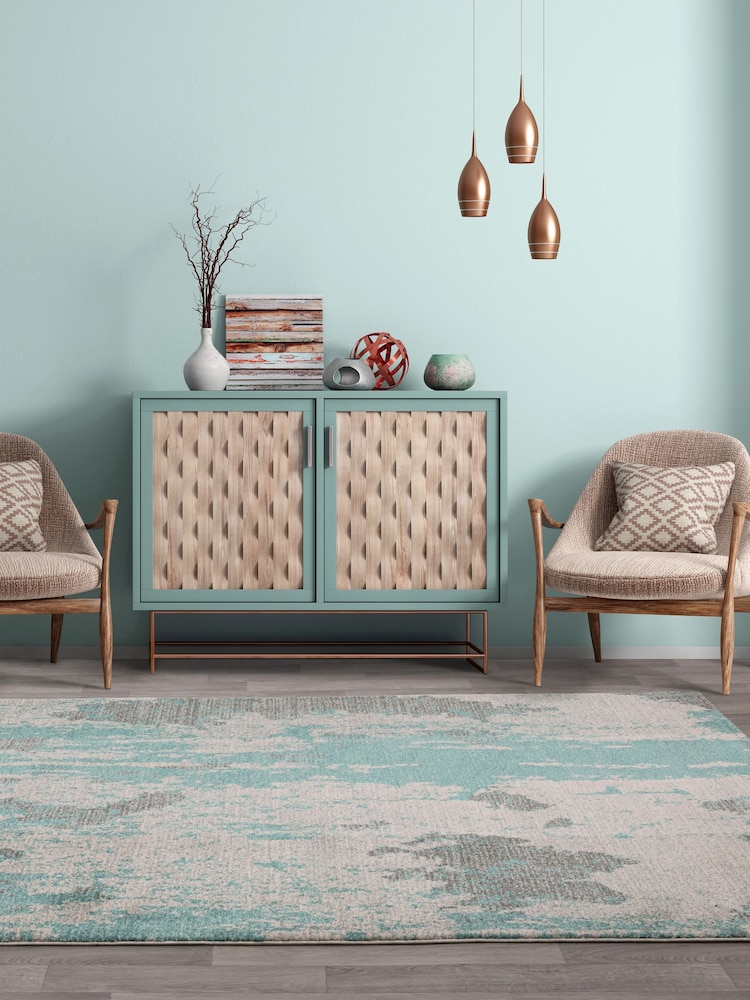 Asiatic Rugs Duck Egg Blue Nova Painterly Rug - Image 1 of 3