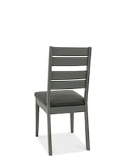 Bentley Designs Set of 2 Grey Oakham Faux Leather Dining Chairs - Image 4 of 4