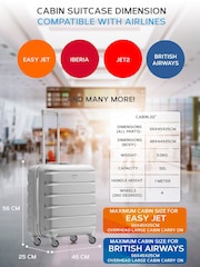 Flight Knight 56x45x25cm EasyJet Overhead 4 Wheel ABS Hard Case Cabin Carry On Hand Luggage - Image 11 of 14