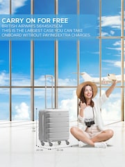 Flight Knight 56x45x25cm EasyJet Overhead 4 Wheel ABS Hard Case Cabin Carry On Hand Luggage - Image 2 of 7