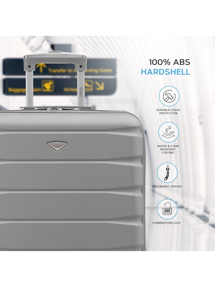 Flight Knight 56x45x25cm EasyJet Overhead 4 Wheel ABS Hard Case Cabin Carry On Hand Luggage - Image 4 of 7