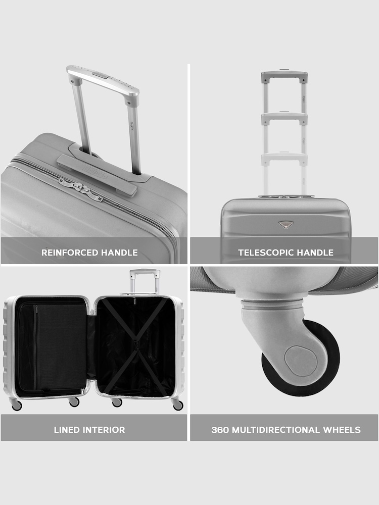 Flight Knight 56x45x25cm EasyJet Overhead 4 Wheel ABS Hard Case Cabin Carry On Hand Luggage - Image 7 of 7