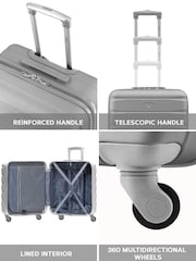 Flight Knight 56x45x25cm EasyJet Overhead 4 Wheel ABS Hard Case Cabin Carry On Hand Luggage - Image 9 of 14