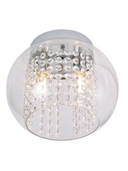 BHS Chrome Megara Bathroom Flush Ceiling Light - Image 3 of 3