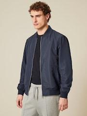 Blue Shower Resistant Bomber Jacket - Image 1 of 8