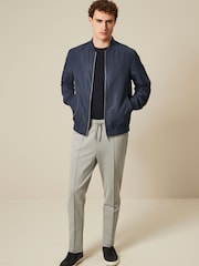 Blue Shower Resistant Bomber Jacket - Image 2 of 8