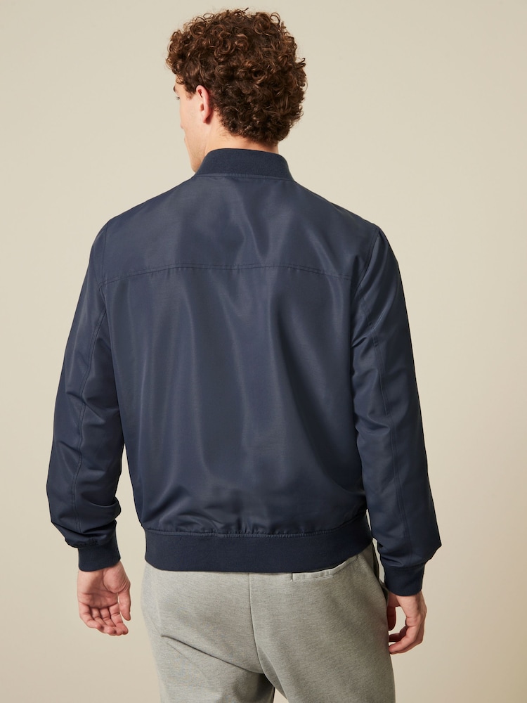 Niebieski - Shower Resistant Bomber Jacket - Image 3 of 10