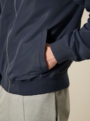 Blue Shower Resistant Bomber Jacket - Image 4 of 8