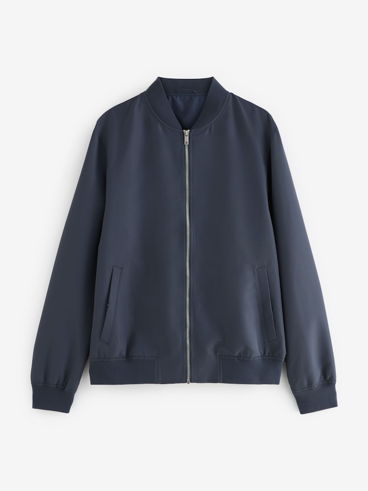 Niebieski - Shower Resistant Bomber Jacket - Image 7 of 10