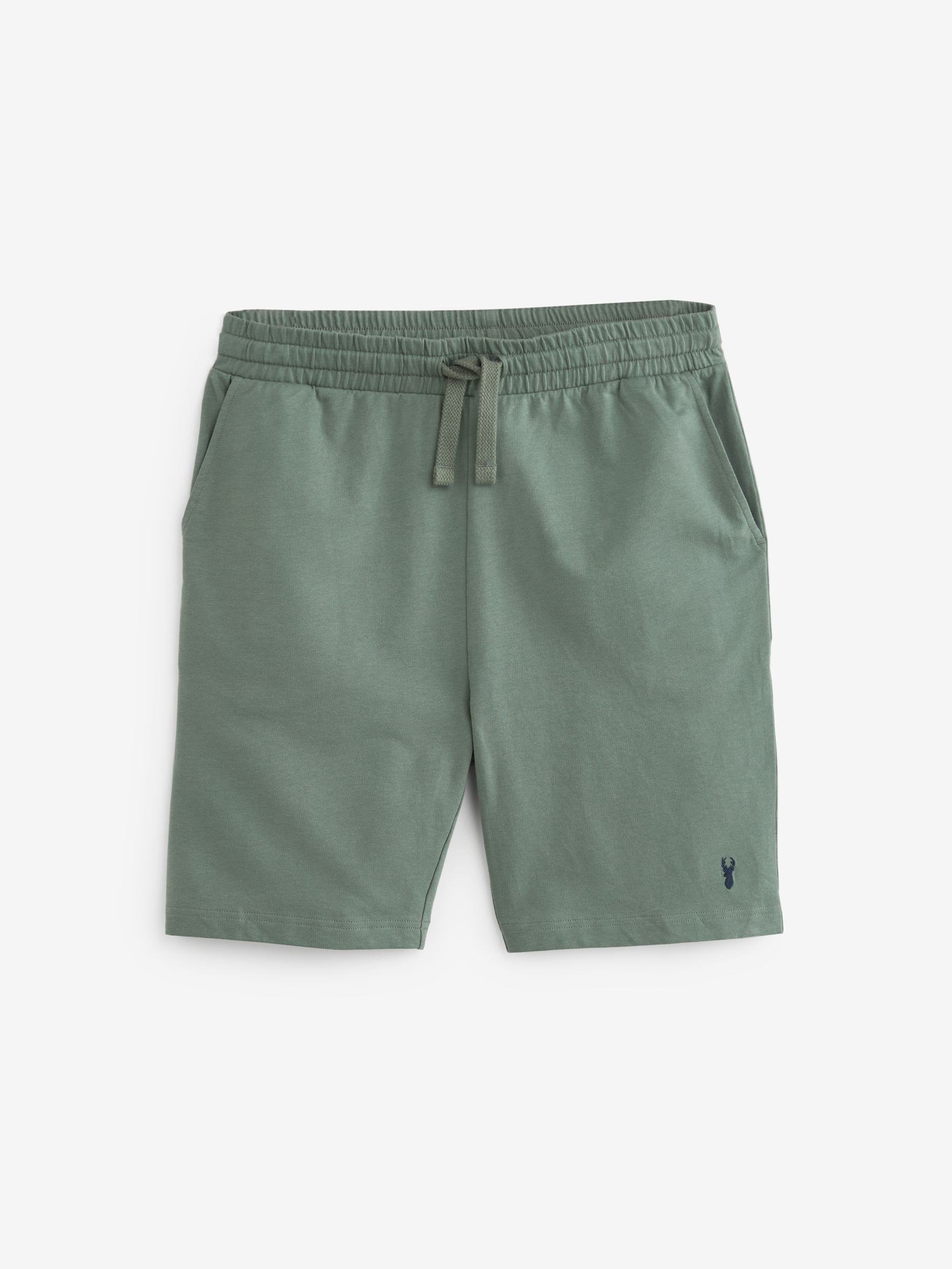 Buy Navy/Green/Ice Grey Lightweight 100% Cotton Shorts 3 Buy Navy/Green/Ice Grey Lightweight 100% Cotton Shorts 3