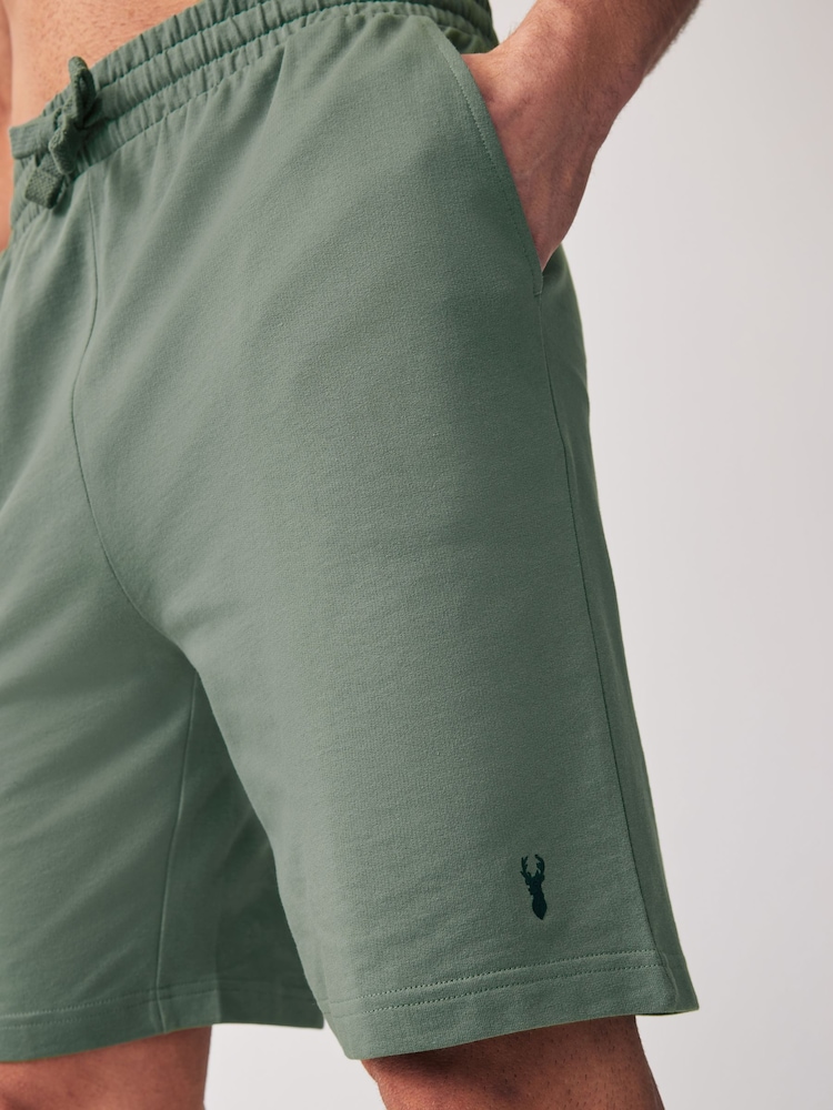 Navy/Green/Ice Grey Loopback Jogger Shorts 3 Pack - Image 16 of 16