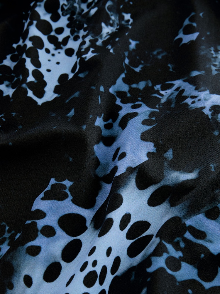 Navy Spot Print Short Sleeve Utility Drawcord Hem Pocket T-Shirt - Image 6 of 6