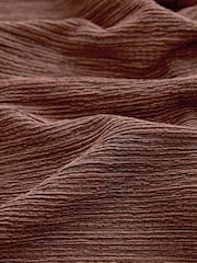 Rust Brown Square Neck Textured Mini Dress - Image 5 of 5
