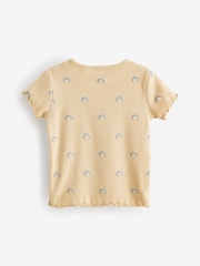 Yellow Rib Short Sleeve T-Shirts 5 Pack (3mths-7yrs) - Image 2 of 3