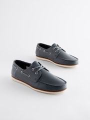 Navy Blue Boat Shoes - Image 1 of 7