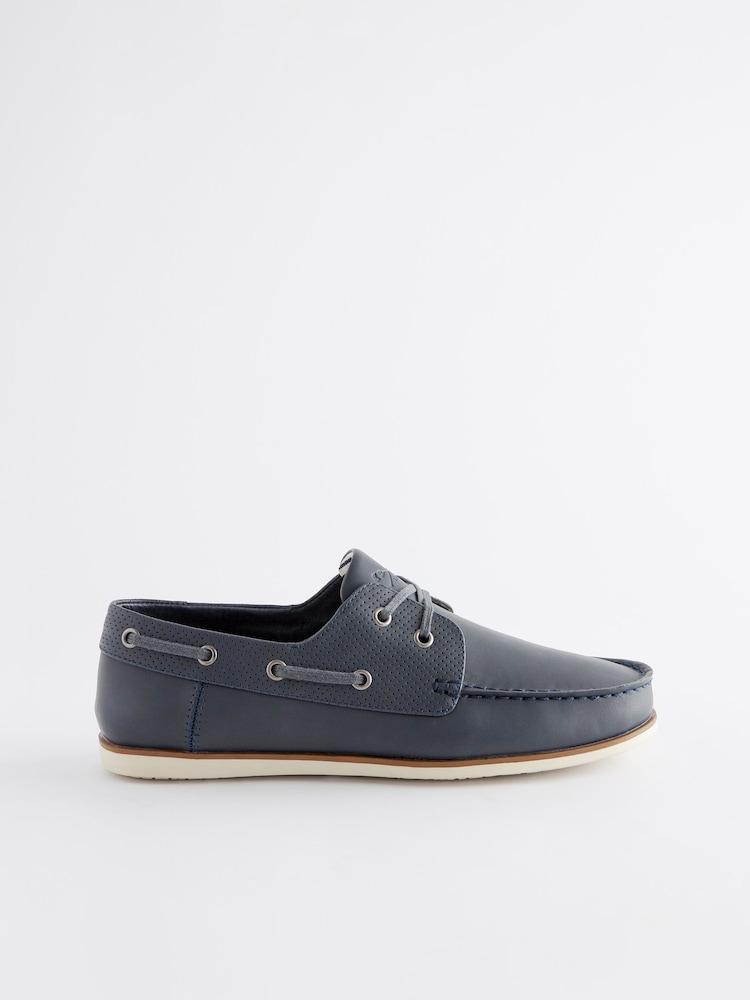 Navy Blue Boat Shoes - Image 2 of 7