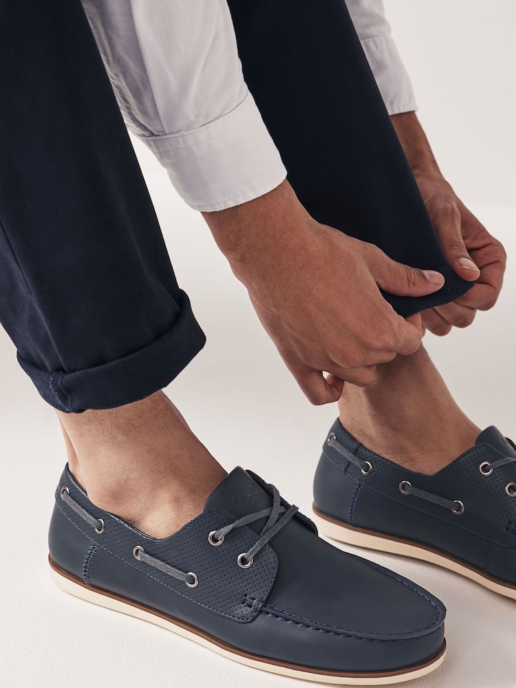 Navy Blue Boat Shoes - Image 7 of 7