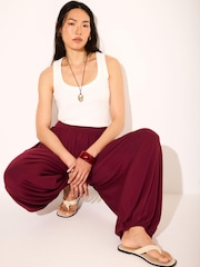 Mint Velvet Red Jersey Balloon Trousers - Image 2 of 6