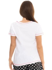 Character White Disney Minnie Mouse 100% Cotton Pyjamas - Image 2 of 3