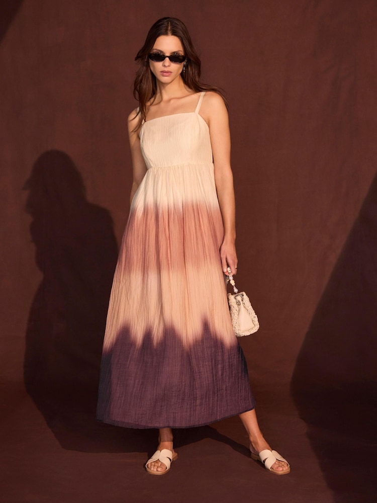 brown crinkle dress Brown Crinkle Cami Maxi Dress