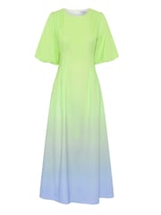Olivia Rubin Green Lorena Ombre Puff Sleeve Midi Dress - Image 5 of 5