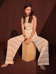 Mint Velvet Natural Striped Knit Waistcoat - Image 6 of 8