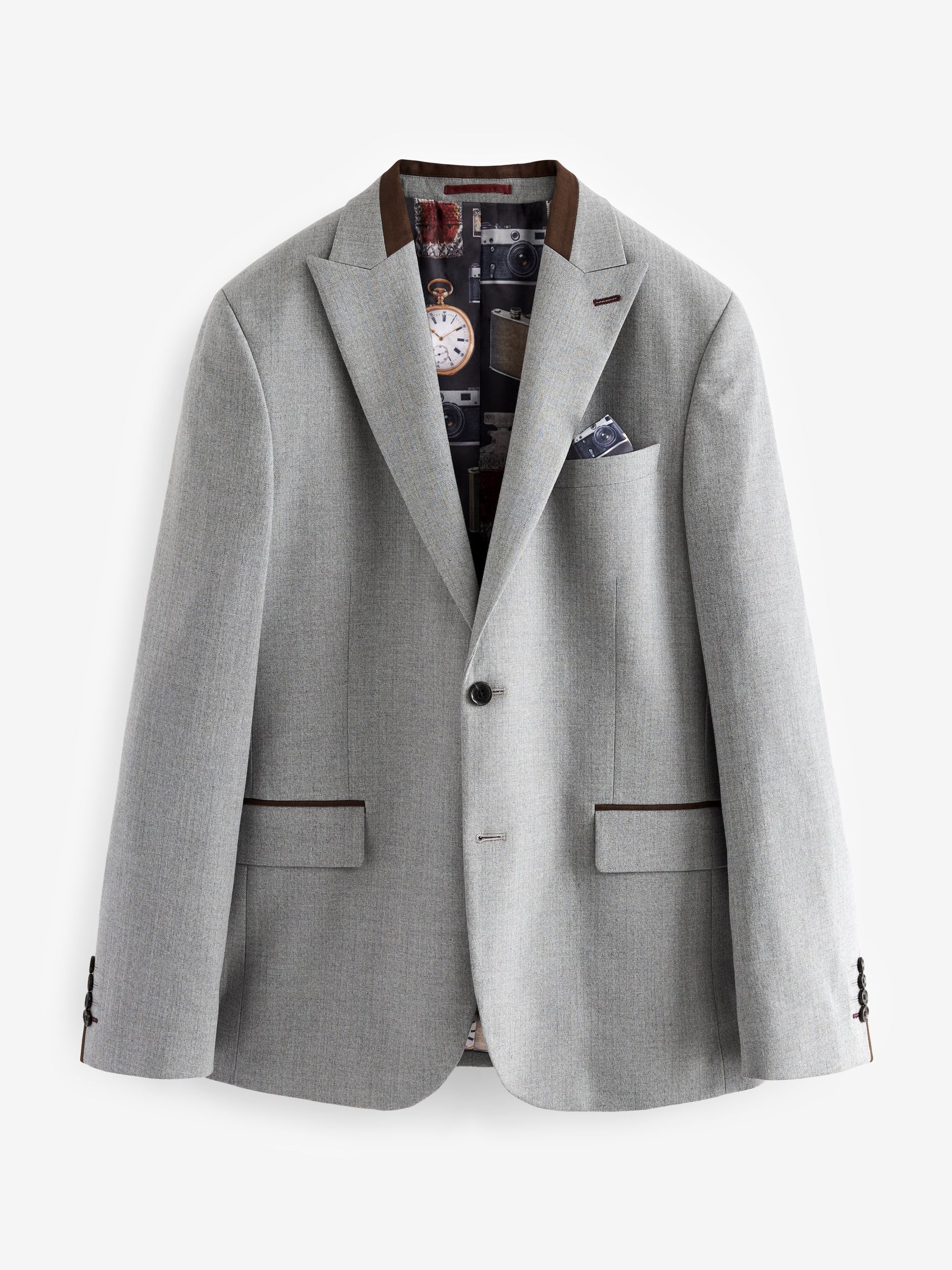 Buy Grey Slim Fit Herringbone Suit Jacket from Next Romania Buy Grey Slim Fit Herringbone Suit Jacket from Next Romania