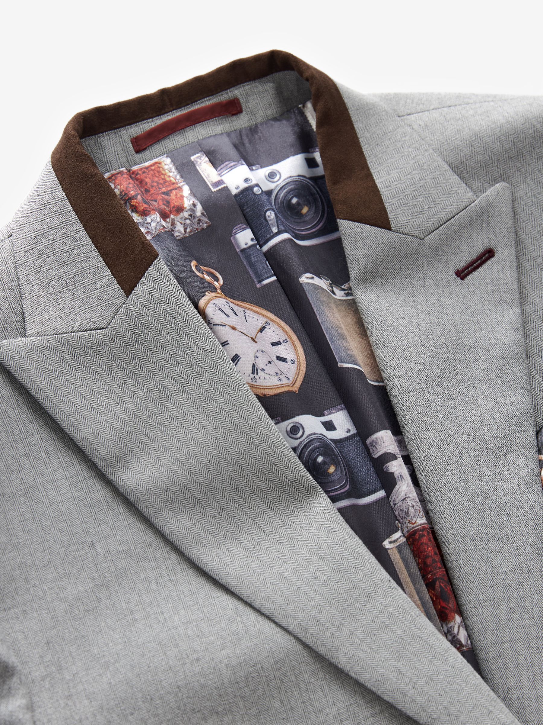 Buy Grey Slim Fit Herringbone Suit Jacket from Next Romania Buy Grey Slim Fit Herringbone Suit Jacket from Next Romania