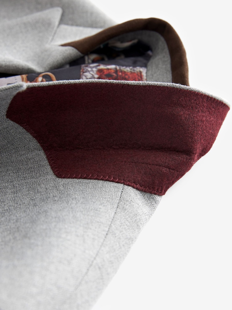 Gris - Slim Fit (Slim Fit) - Veste de costume à chevrons - Image 8 of 11