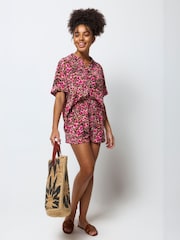 Szorty SCAMP & DUDE Paradise ze wzorem w panterkę - Obraz 3 z 4