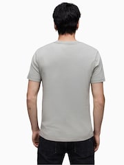 AllSaints Grey Chrome Brace Short-Sleeve Crew T-Shirt - Image 3 of 4