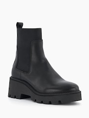 Dune London Black Propose Wedge Eva Chelsea Boots - Image 3 of 6