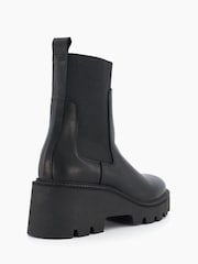 Dune London Black Propose Wedge Eva Chelsea Boots - Image 4 of 6