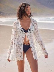 B By Ted Baker Broderie White Kimono - Image 1 of 7
