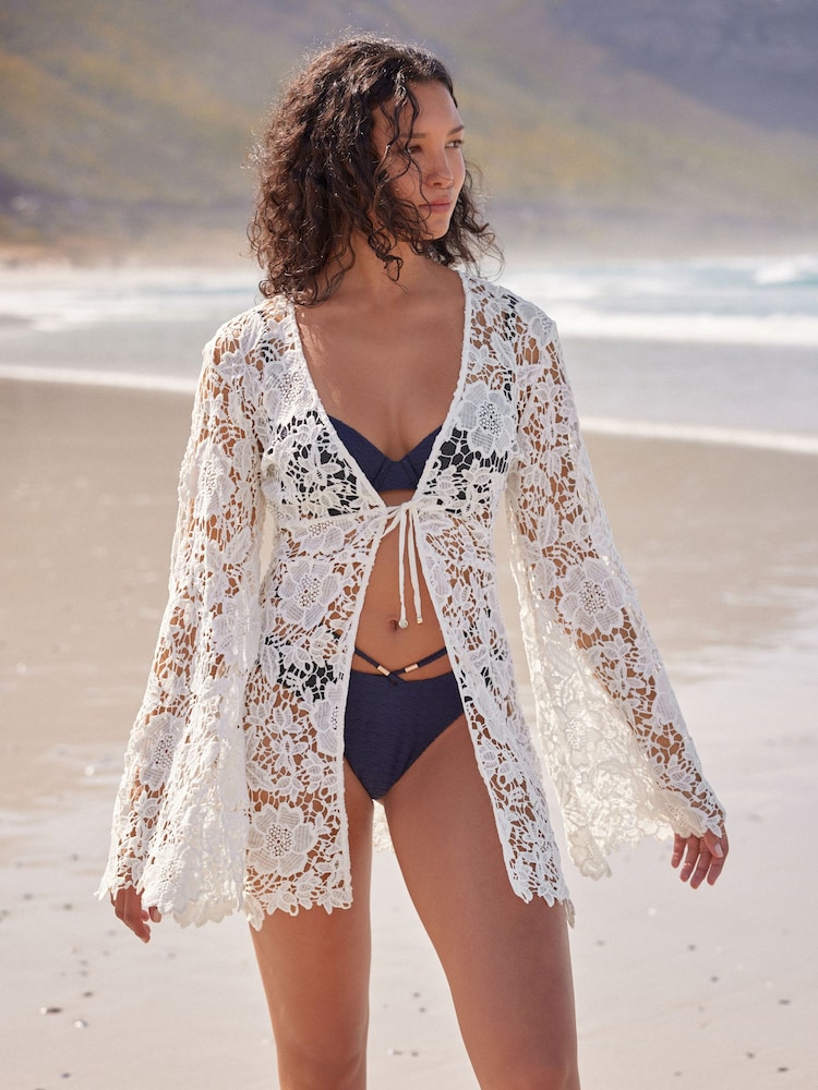 B By Ted Baker Broderie White Kimono - Image 1 of 7