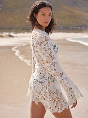 B By Ted Baker Broderie White Kimono - Image 3 of 7