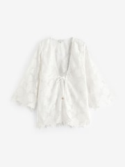B By Ted Baker Broderie White Kimono - Image 7 of 7