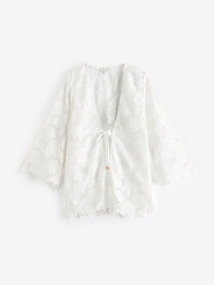 B By Ted Baker Broderie White Kimono - Image 7 of 7