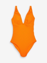 Oranžna teksturirana - Kopalke Plunge Shaping Tummy Control - Slika 6 iz 6
