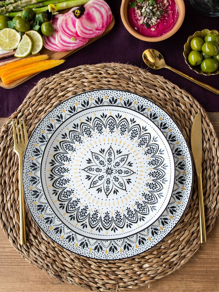 Sara Miller Artisanne Noir Set of 4 Salad Plates - Image 1 of 6