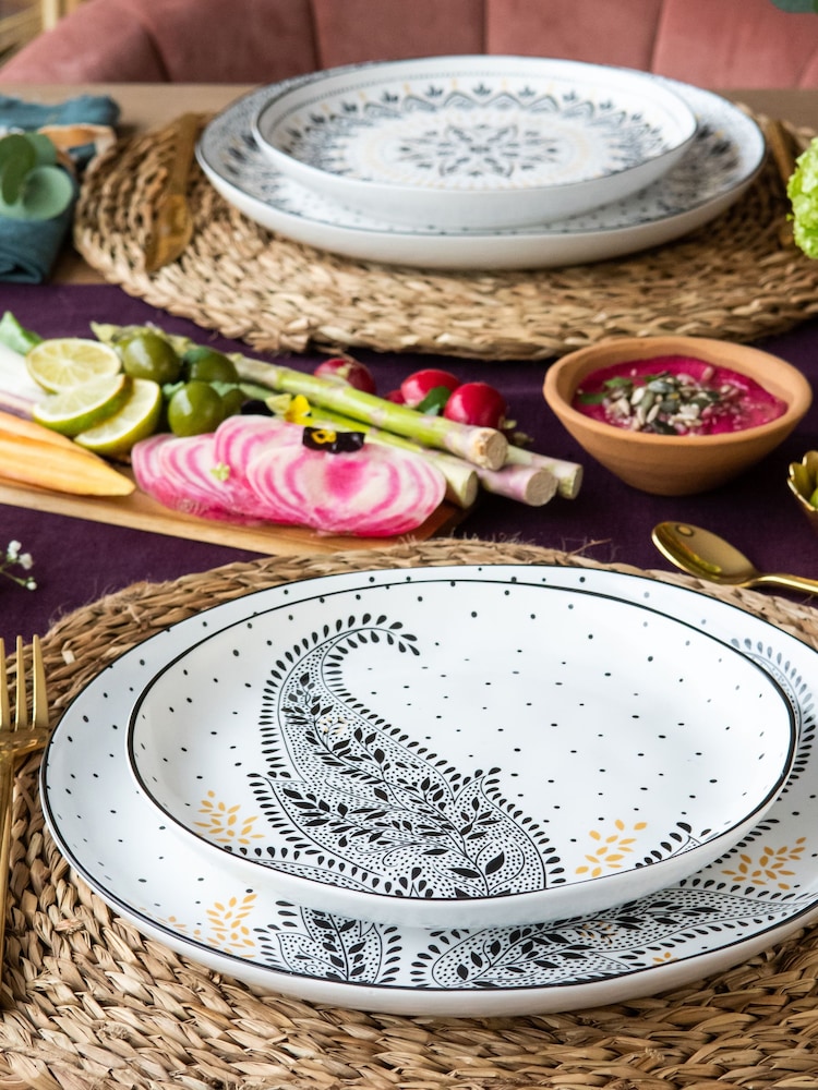 Sara Miller Artisanne Noir Set of 4 Salad Plates - Image 2 of 6