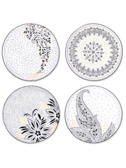 Sara Miller Artisanne Noir Set of 4 Salad Plates - Image 3 of 6