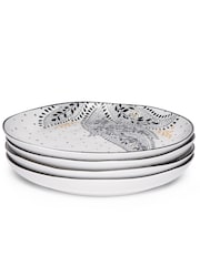 Sara Miller Artisanne Noir Set of 4 Salad Plates - Image 4 of 6