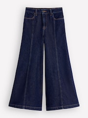Boden Blue Cotton Wide Leg Culotte Jeans - Image 5 of 5