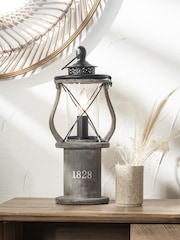 Pacific Grey Gibson Antique Wood Lantern Table Lamp - Image 3 of 8