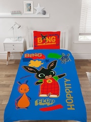 Character Blue Bing Bunny Single Duvet Set - Image 1 of 2